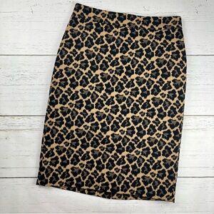 Talbots Jacquard Animal Print Lined Pencil Skirt 4p